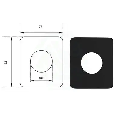 Rectangle Black Cover Plate 78*92mm