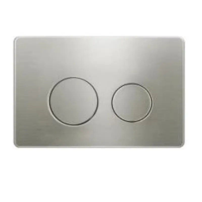 R & T Brushed Nickel ABS Push Plate (Round Button) 
