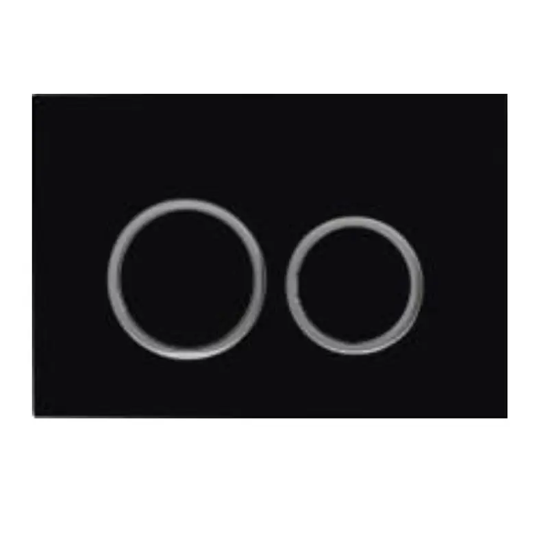 R & T Matte Black ABS Push Plate (Round Button) 