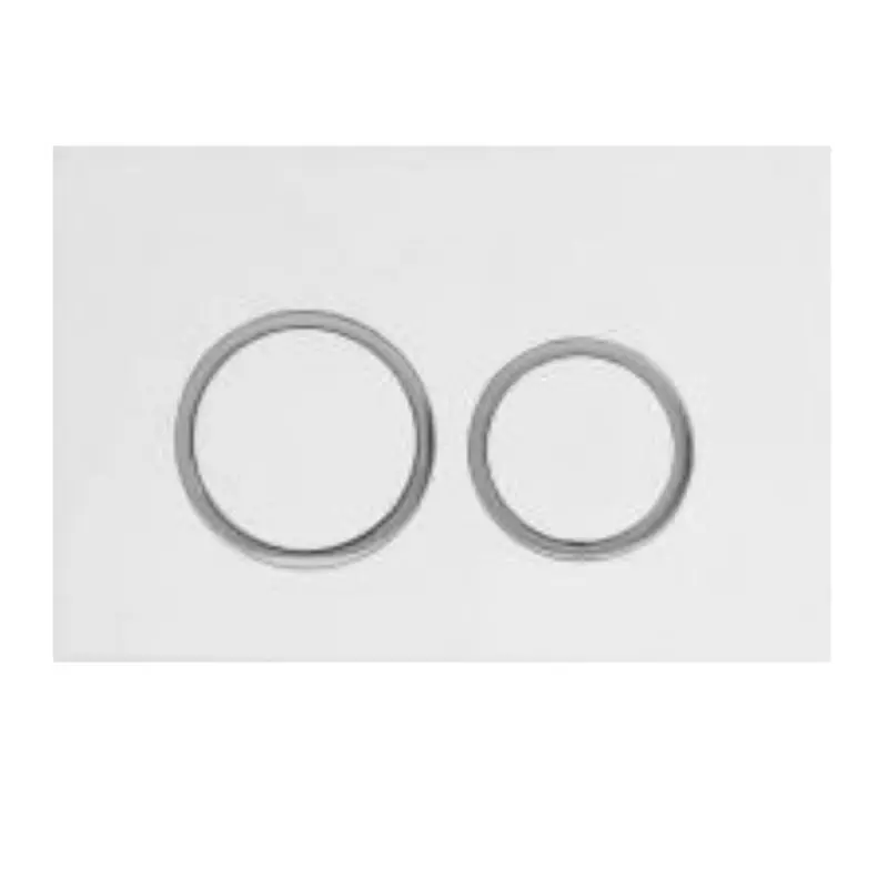 R & T White ABS Push Plate (Round Button) 