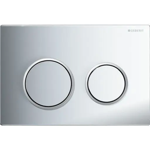 KAPPA21 Chrome Plate and Round Button with Chrome Trim ABS Dual Flush/Access Plate