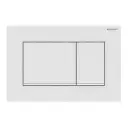 Sigma30 White with White Trim ABS Dual Flush/Access Plate (Square Button) 