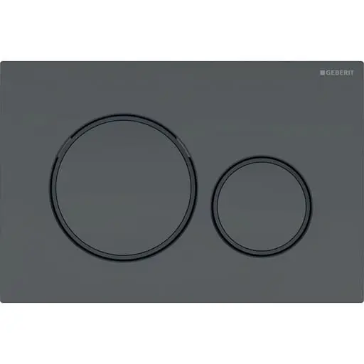 Sigma20 Matte Black with Black Trim ABS Dual Flush/Access Plate (Round Button) 
