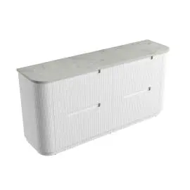 Curva Floor Standing 1800mm - Flat Stone Top, Cato