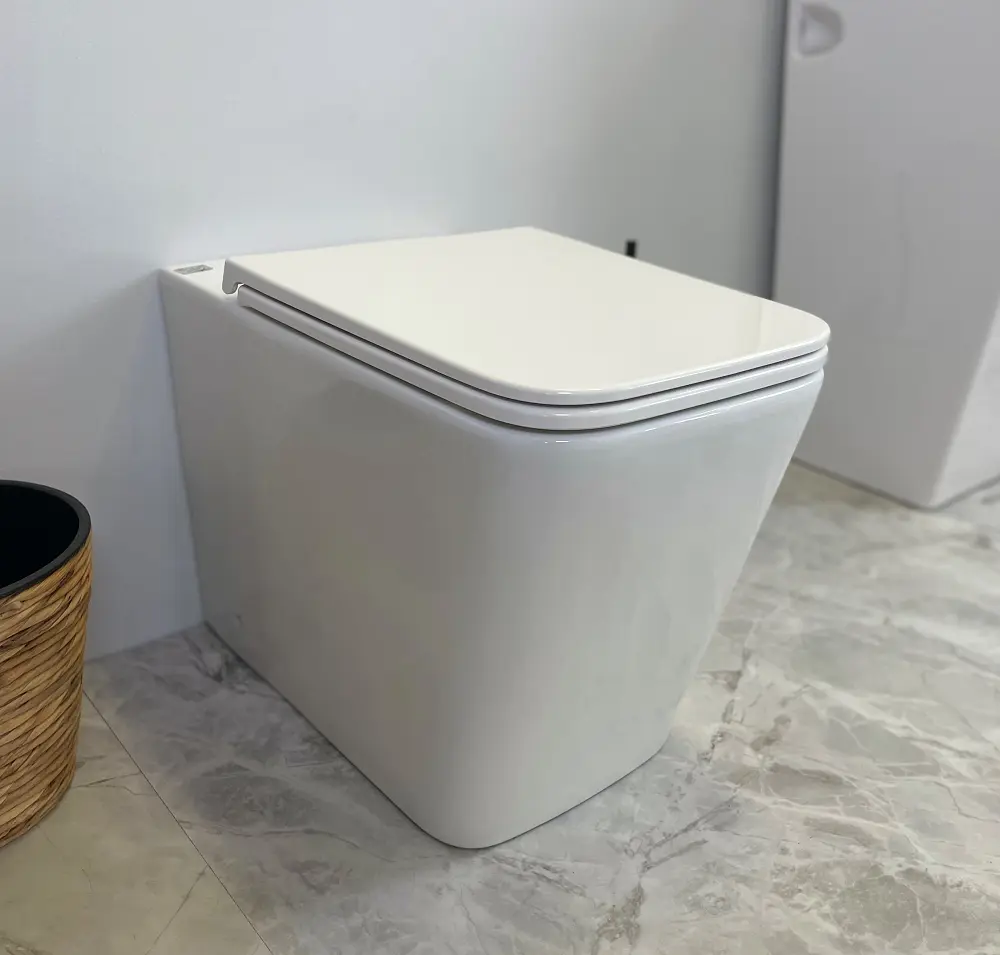 ENOX99-MW 600*355*410mm Matte White Rimless Flushing Wall Faced Floor Pan 