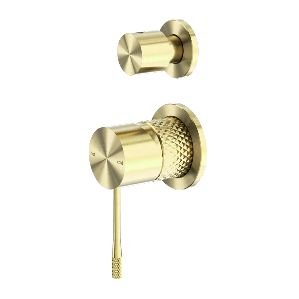 OPAL SHOWER MIXER WITH DIVERTOR SEPARATE PLATE BRUSHED GOLD