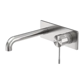 OPAL WALL BASIN/BATH MIXER 120MM BRUSHED NICKEL 