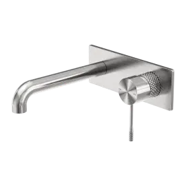 OPAL WALL BASIN/BATH MIXER 160MM BRUSHED NICKEL 