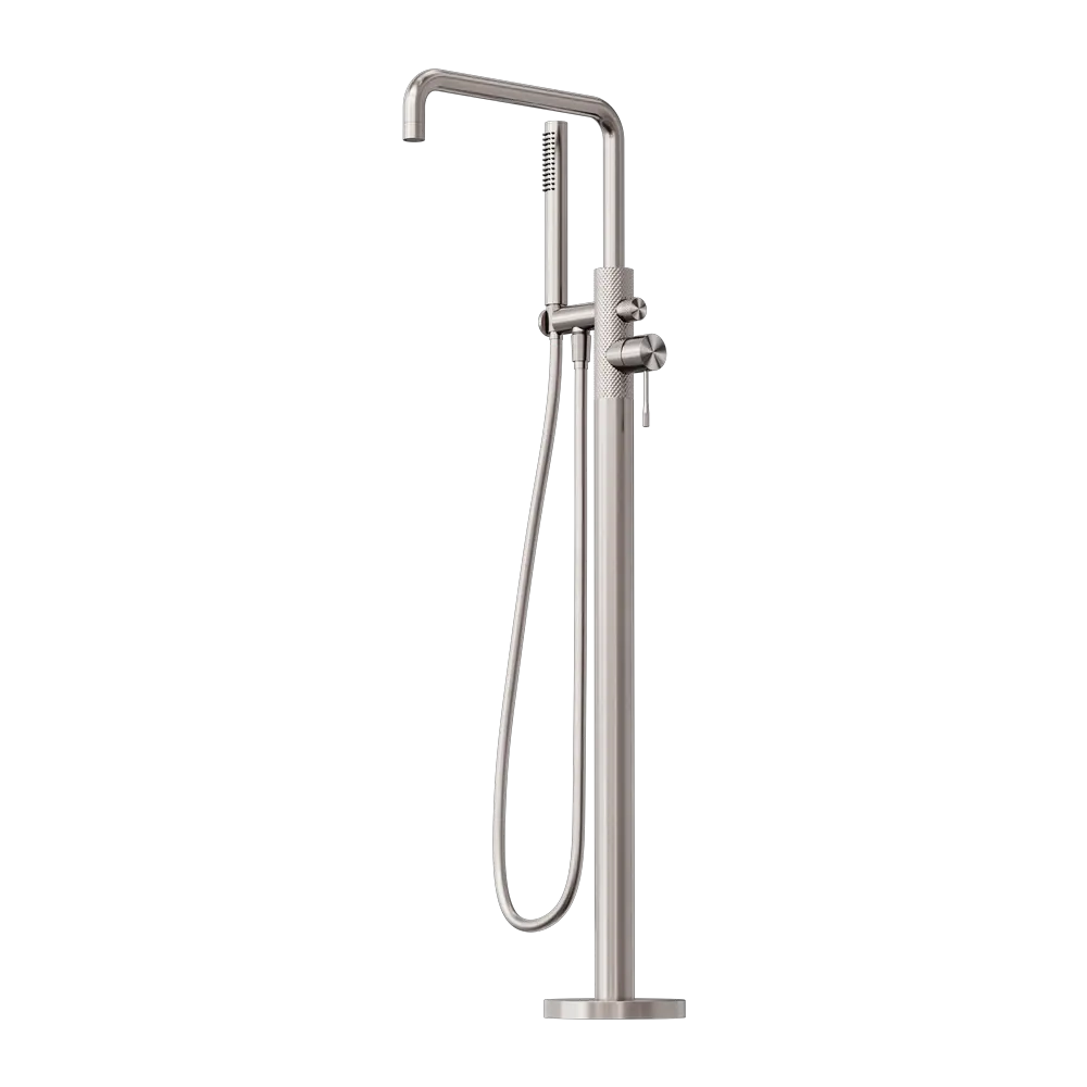 OPAL FREESTANDING BATH MIXER WITH HAND SHOWER BRUSHED NICKEL