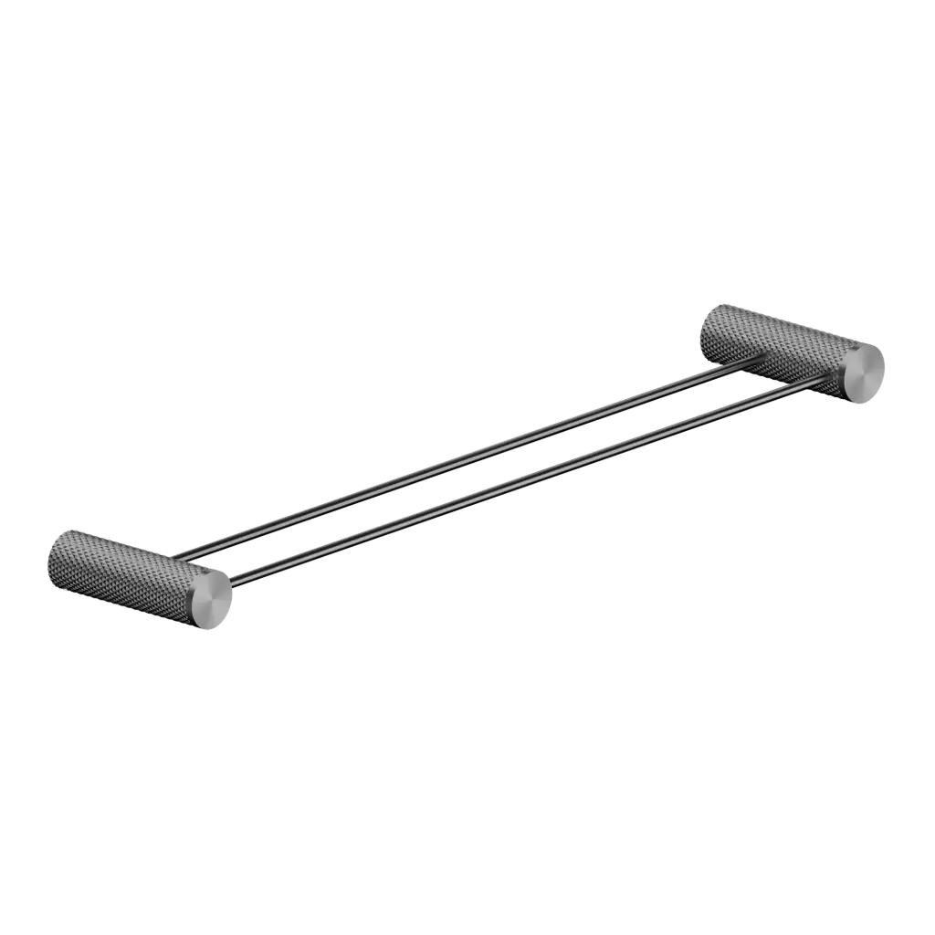 OPAL DOUBLE TOWEL RAIL 600MM GRAPHITE