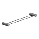 OPAL DOUBLE TOWEL RAIL 600MM GRAPHITE