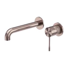 OPAL WALL BASIN/BATH MIXER SEPARATE BACK PLATE 230MM BRUSHED BRONZE 