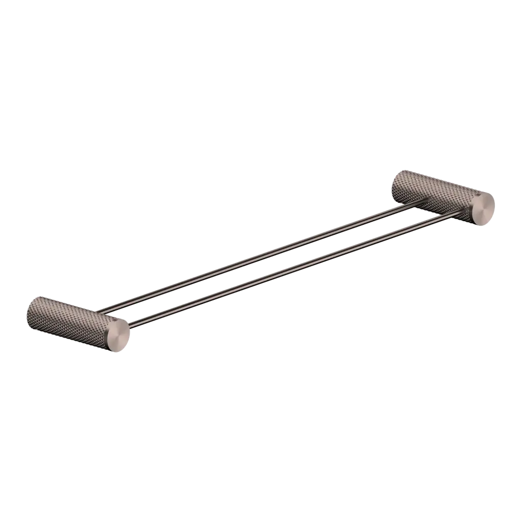OPAL DOUBLE TOWEL RAIL 600MM BRUSHED BRONZE