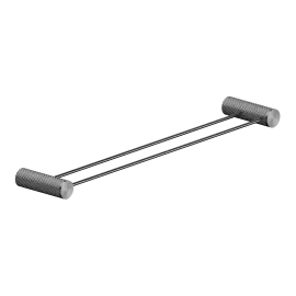 OPAL GRAPHITE DOUBLE TOWEL RAIL 800MM