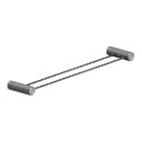 OPAL GRAPHITE DOUBLE TOWEL RAIL 800MM