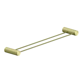 OPAL BRUSHED GOLD DOUBLE TOWEL RAIL 800MM
