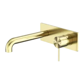 MECCA WALL BASIN/BATH MIXER 120MM BRUSHED GOLD 