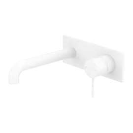 MECCA WALL BASIN/BATH MIXER 120MM MATTE WHITE 
