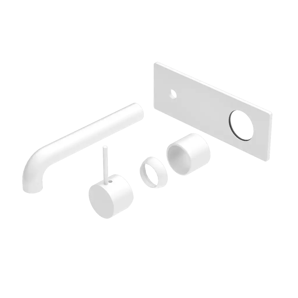 MECCA WALL BASIN/BATH MIXER HANDLE UP 120MM TRIM KITS ONLY MATTE WHITE