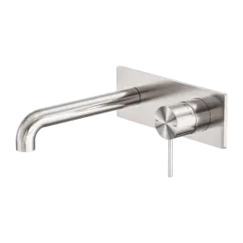 MECCA WALL BASIN/BATH MIXER 230MM BRUSHED NICKEL 