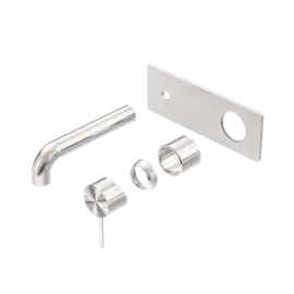 MECCA WALL BASIN/BATH MIXER 230MM TRIM KITS ONLY BRUSHED NICKEL 