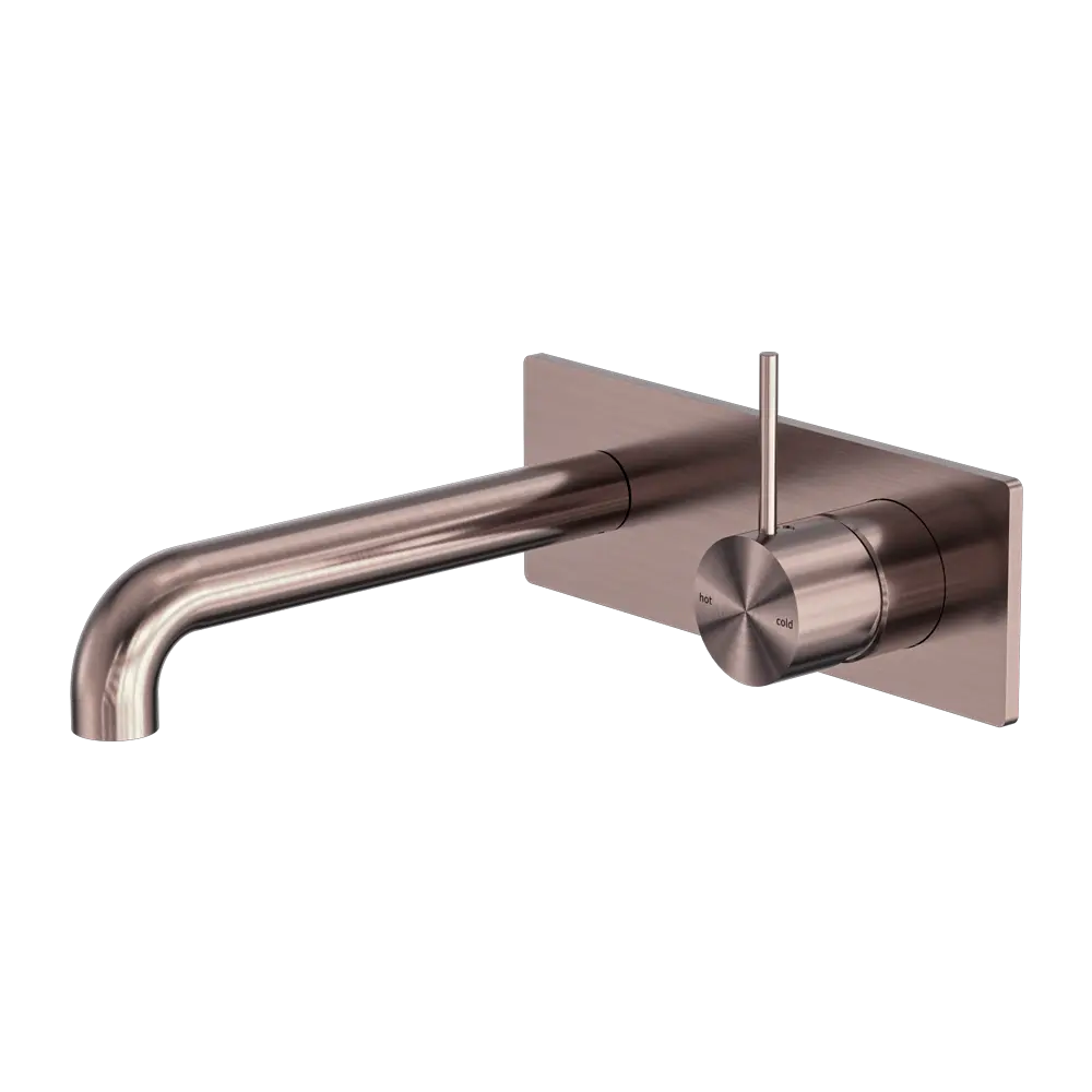 MECCA WALL BASIN/BATH MIXER HANDLE UP 230MM BRUSHED BRONZE