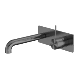 MECCA WALL BASIN/BATH MIXER HANDLE UP 260MM GUN METAL 