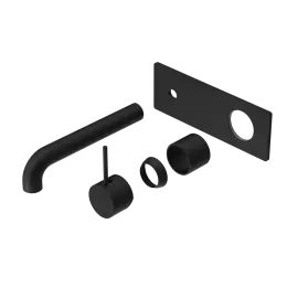 MECCA WALL BASIN/BATH MIXER HANDLE UP 260MM TRIM KITS ONLY MATTE BLACK 