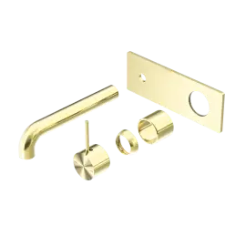 MECCA WALL BASIN/BATH MIXER HANDLE UP 260MM TRIM KITS ONLY BRUSHED GOLD 