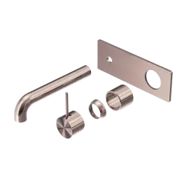 MECCA WALL BASIN/BATH MIXER HANDLE UP 260MM TRIM KITS ONLY BRUSHED BRONZE 