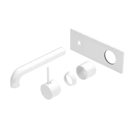 MECCA WALL BASIN/BATH MIXER HANDLE UP 260MM TRIM KITS ONLY MATTE WHITE 