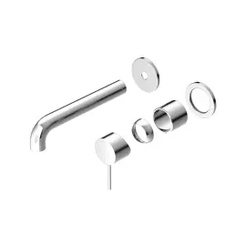 MECCA WALL BASIN/BATH MIXER SEPARATE BACK PLATE 120MM TRIM KITS ONLY CHROME 