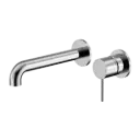 MECCA CHROME WALL BASIN/BATH MIXER SEPARATE BACK PLATE 230MM