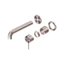 MECCA BRUSHED BRONZE WALL BASIN/BATH MIXER SEPARATE BACK PLATE 230MM TRIM KITS ONLY