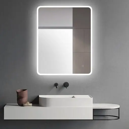 600x750mm Curved Rim Rectangle LED Mirror