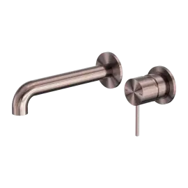 MECCA WALL BASIN/BATH MIXER SEPARATE BACK PLATE 185MM BRUSHED BRONZE 