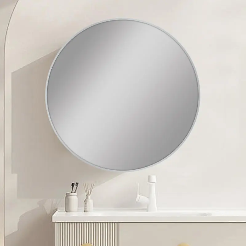 800mm Brushed Nickel Framed Mirror