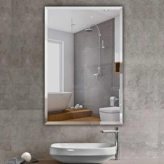 600x450mm Bevel Edge Rectangle Plain Mirror