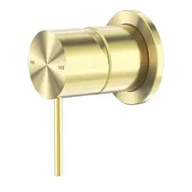 MECCA SHOWER MIXER 60MM PLATE BRUSHED GOLD 