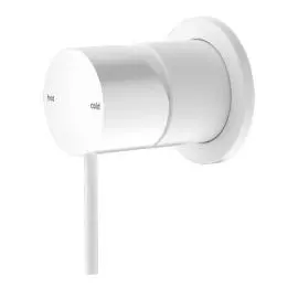 MECCA SHOWER MIXER 60MM PLATE MATTE WHITE 