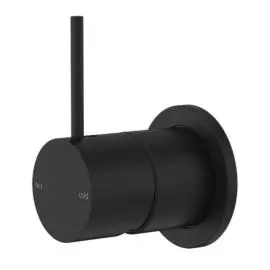 MECCA SHOWER MIXER 60MM HANDLE UP PLATE MATTE BLACK 