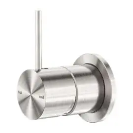 MECCA SHOWER MIXER 60MM HANDLE UP PLATE BRUSHED NICKEL 