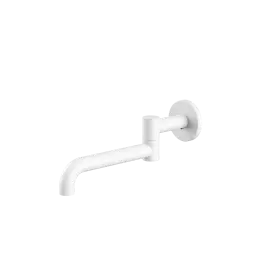 MECCA MATTE WHITE WALL MOUNTED SWIVEL BATH SPOUT ONLY 225MM