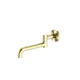 MECCA BRUSHED GOLD WALL MOUNTED SWIVEL BATH SPOUT ONLY 225MM