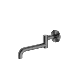 MECCA GUN METAL WALL MOUNTED SWIVEL BATH SPOUT ONLY 225MM