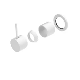 MECCA SHOWER MIXER 60MM HANDLE UP PLATE TRIM KITS ONLY MATTE WHITE 