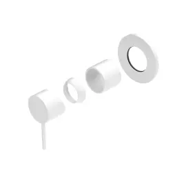 MECCA MATTE WHITE SHOWER MIXER 80MM PLATE TRIM KITS ONLY