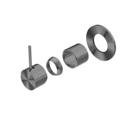 MECCA GUN METAL SHOWER MIXER HANDLE UP 80MM PLATE TRIM KITS ONLY