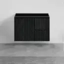 Brindabella Wall Hung Vanity – Right Hand Drawers – Matte Black