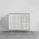 Brindabella Wall Hung Vanity – Right Hand Drawers – Matte White